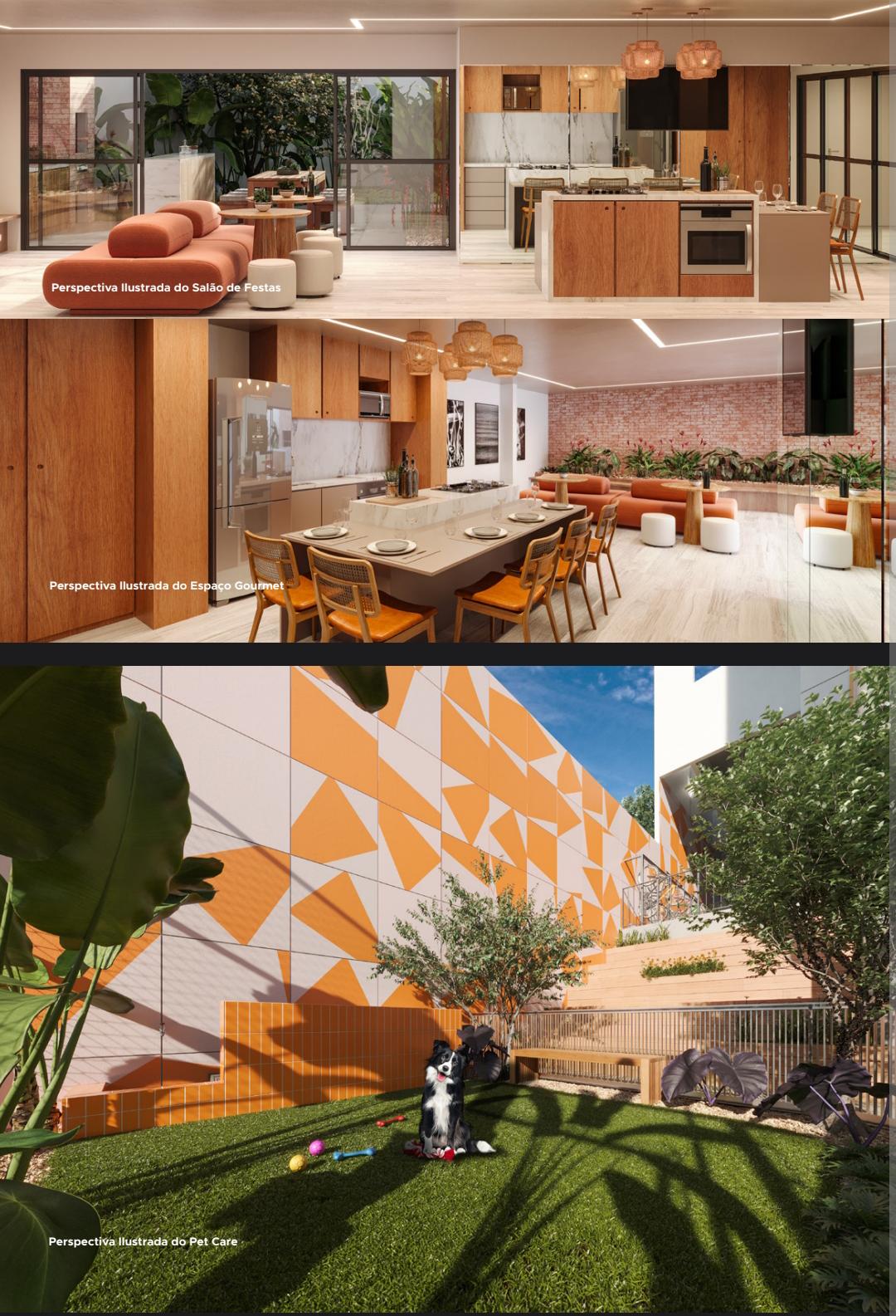 Salão de Festas · Espaço Gourmet · Pet Care